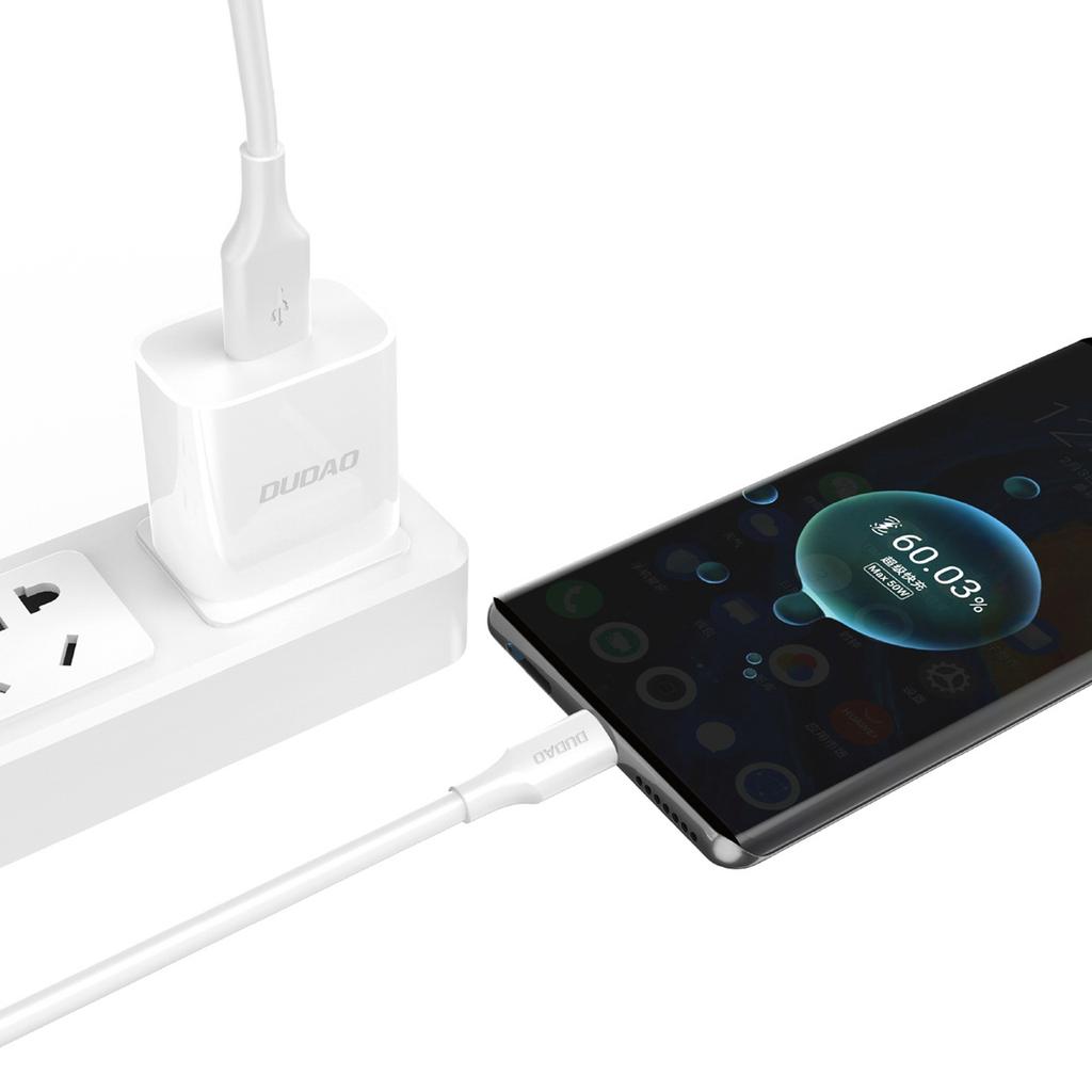 USB-A - micro USB 6A cable 1.2 m - white