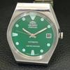AUTOMATIC 46941 VINTAGE ORIENT JAPAN MENS GREEN COLOR DIAL WATCH a701817-5 R207-a701817
