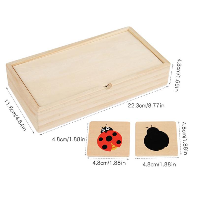 Montessori Find Shape Toys Animal Fruit Shadow Pairing Shape Wooden Puzzle Logical Thinking Game Educational Toys For Children