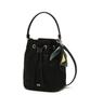 Daks Womens Accessories Black Flower Charm Nylon Drawstring Bag_Dcba6E524Bk
