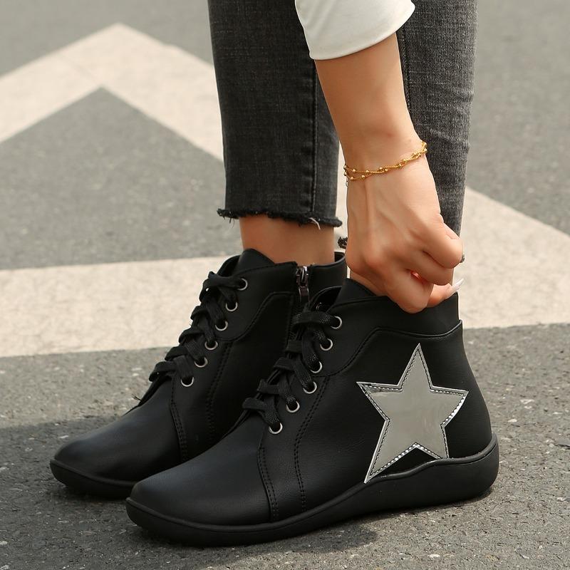 Fashion Brand Women Snow Ankle Boots Casual Flats Shoes Sneakers Fashion 2024 Autumn Winter New Sport Shoes Comfort Walking