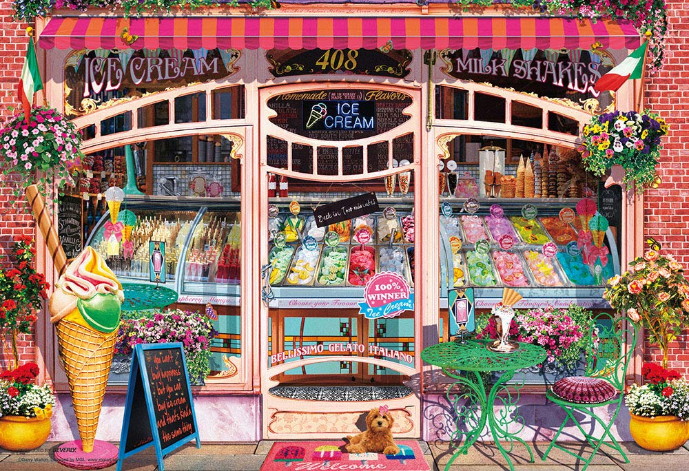 

in Beverly 1000 Piece Jigsaw Puzzle Ice Cream Shop Micro Piece x 38 [Made Japan] (26 cm) M81-581
