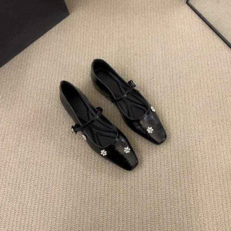 Fashion Vintage Mary Jane Shoes for Women Spring/Autumn French Bow-knot Shallow-mouth Low Heel Dress Street Style Shoes Bombas Mujeres