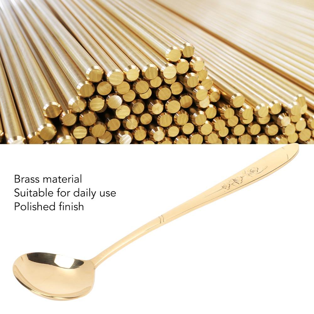 Mirror Polish Soup Spoon Brass Table Spoon Soup Spoons Dinner Spoon For Home