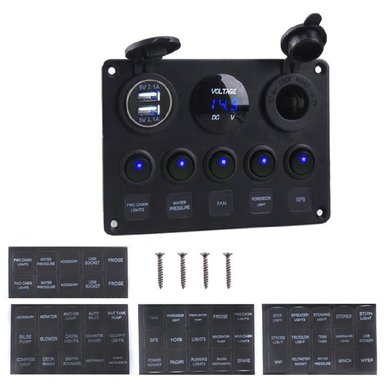 

Toggle Splitter VoltsTest Truck 5 Button USB Chargers for Marine CaravansTrailer 1
