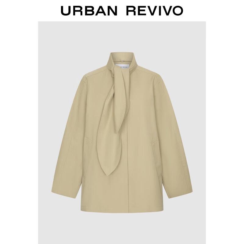 UR 2025 Women s Amber Flowing Ribbon Trench Coat M