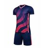 Men Short Sleeve Red Soccer Jersey Set  Navy Adult Football Uniform Boy  Pink Kids Soccer Shirt Cust