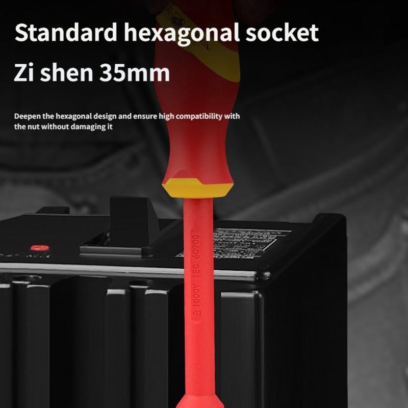 1000V Insulated Socket Screwdriver Multifunction Hexagonal Socket Wrench Special Electrical Safety Tool For Electrician