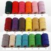 2mm Two-Strand Cotton Rope, 3mm Colored Braided Rope, for Binding, Decoration, and Hanging Tags