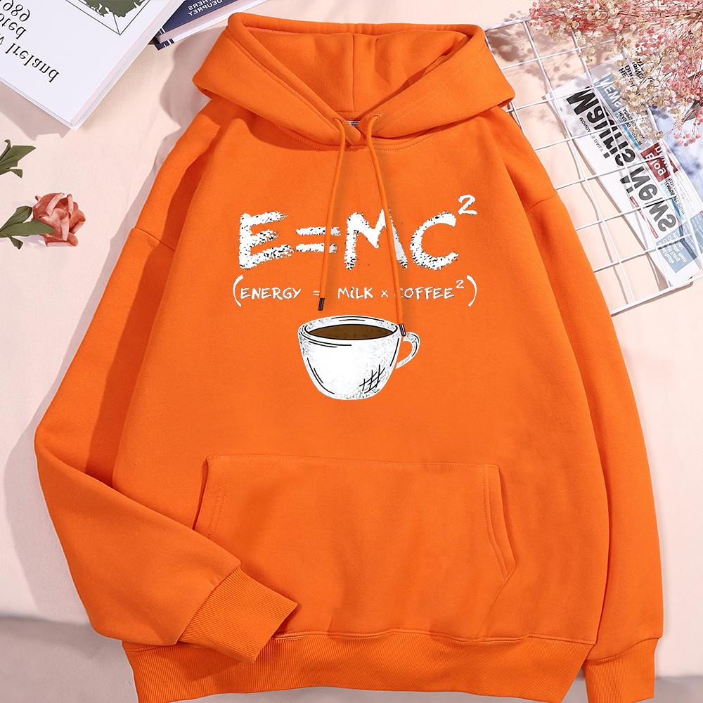 Energie Milchkaffee Lustige Formel Kapuzenpullover Herren Damen Niedliches Fitnesskleidung Muster Lockerer Pullover Herbst Pullover Partner Kapuzenpullover