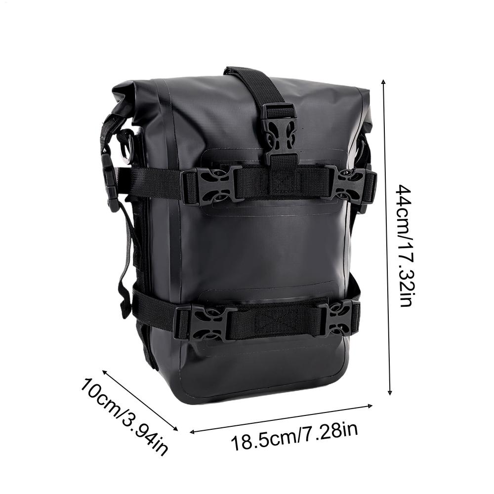 Waterproof Motorcycle Tail Bag 6-8L PVC Saddle Dry Luggage Outdoor Back Sear Pack Motorbike Pannier Shoulder Bag Travel Storage
