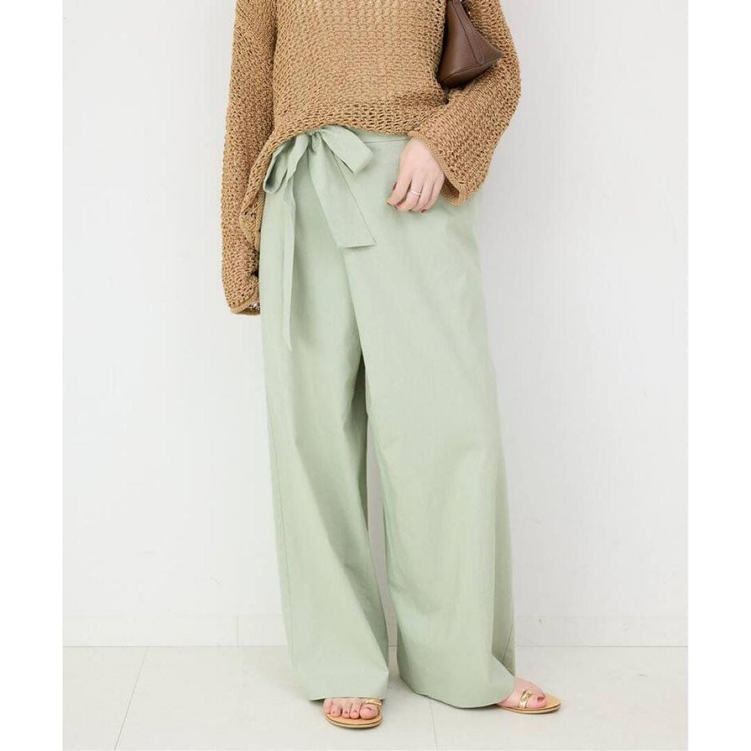 SLOBE IENA Linen blend ribbon pants 38