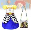Cotton Princess Dress For Girls Alice Style Short Sleeve Lovely And Charming Ideal For 90-140cm Height