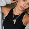 Simple Yet Elegant Silver Chain Necklace Decoration With A Delicate Fruit Shaped Charm