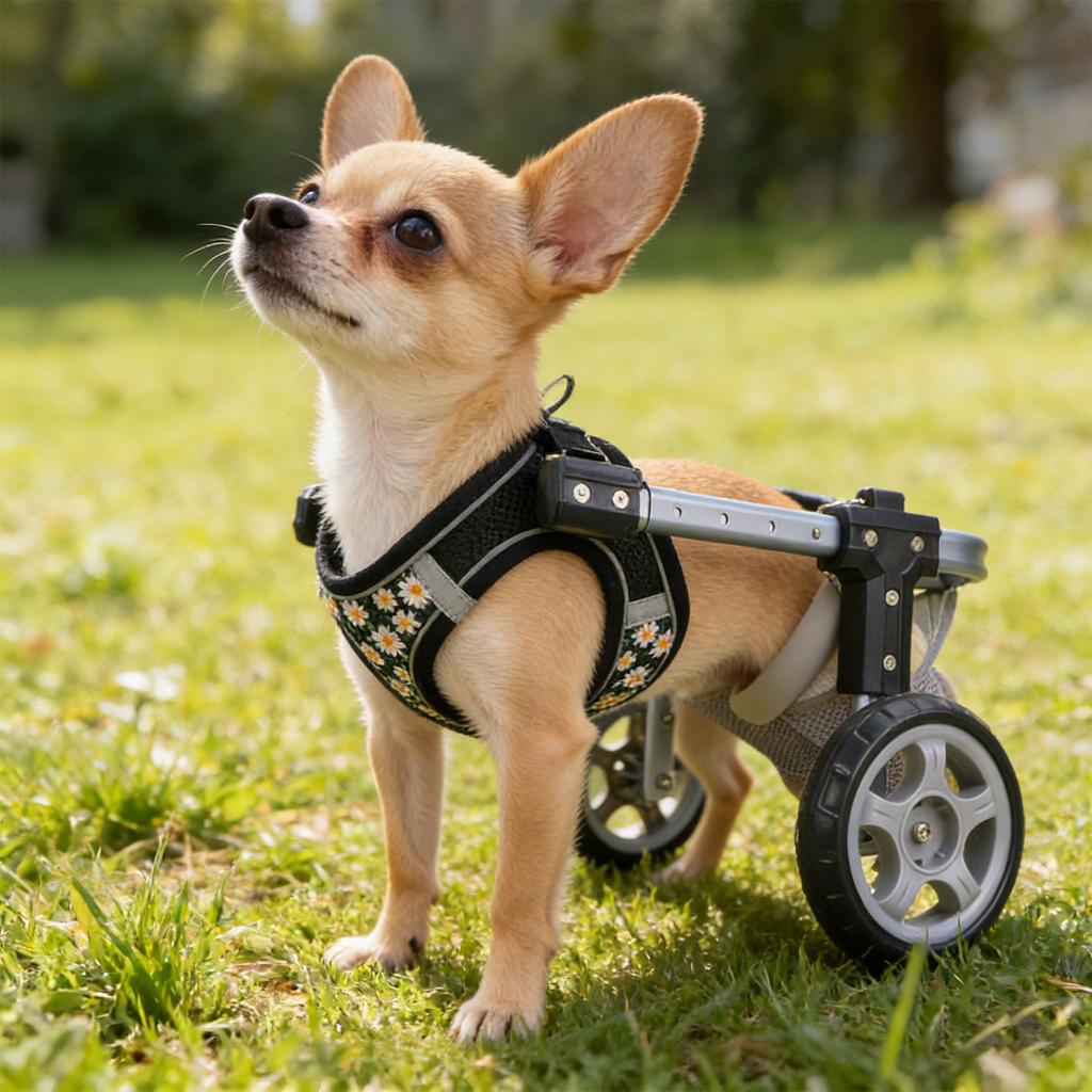 Lightweight Adjustable Pet Wheelchair Two Wheel Mobility Support For Disabled Dog Various Size Option