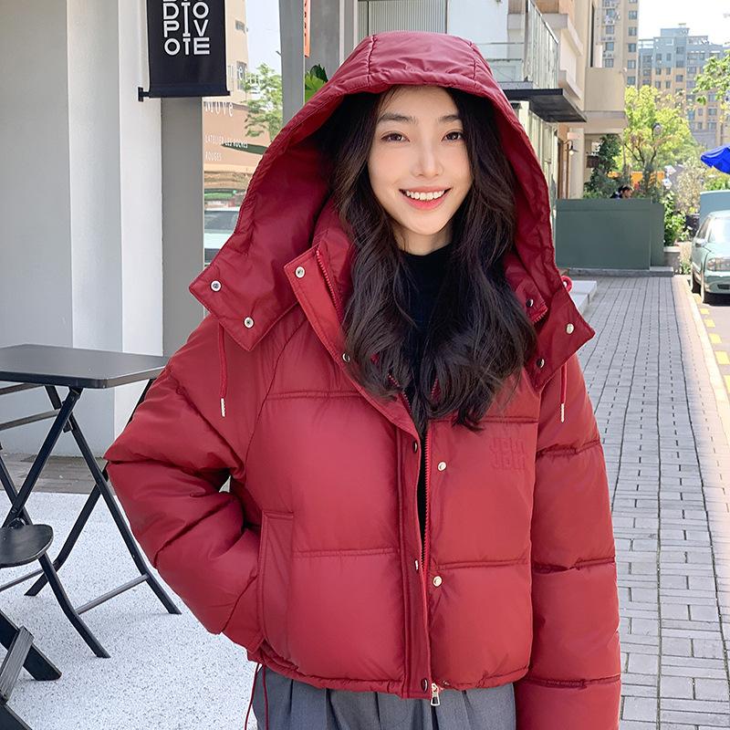 Padded women's short hooded jacket 2025 new winter thickened design padded jacket