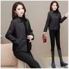 Autumn and Winter New Rhombus Plaid Padded Light Coat Women's Short Winter Korean Version Loose Casual Thin Coat