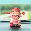 Feng Shui Resin Fortune God Car Ornament With Moving Head For Prosperity And Celebration