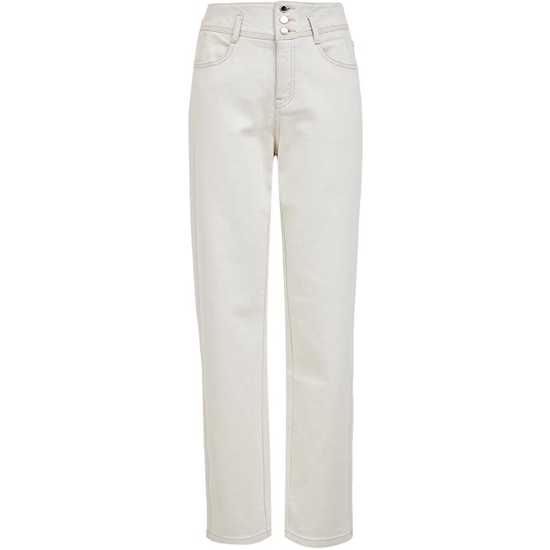 

ONLY Women s 2025 Winter Brushed High-Waist Tapered Boyfriend Jeans M