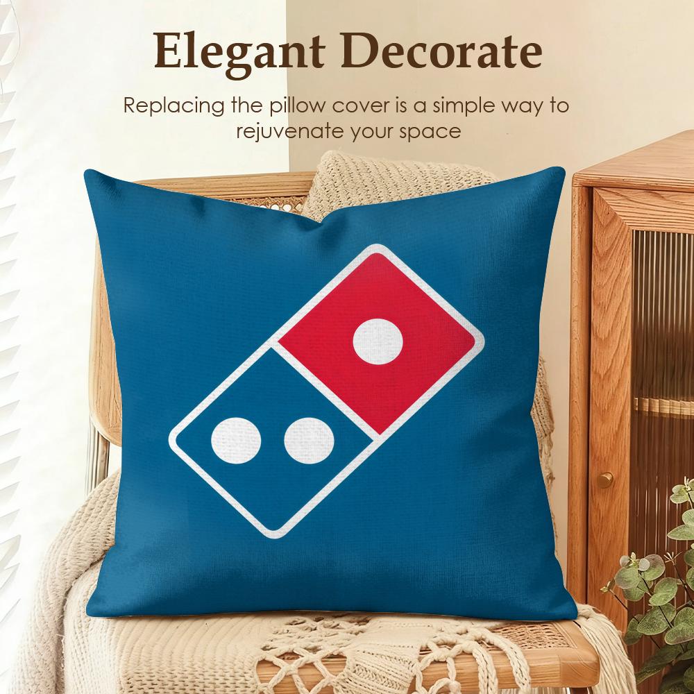 

Food Anime DDominos Pizza Cushion Cover Natural Linen Organic Fabric DoubleSided Printing Sofa Home Decor Gift Pillow Case 30x30cm
