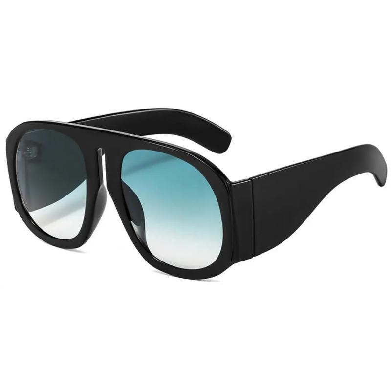 Yellow Oversized Pilot Sunglasses Women Luxury Designer Wide Square Gradient Sun Glasses Trendy Big Frame