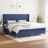 3132023 vidaXL Divan Bed with Mattress Blue 200x200 Cm Fabric
