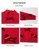 Girls' 2025 Red Cartoon Knit Sweater - Cozy & Stylish Autumn/Winter Top