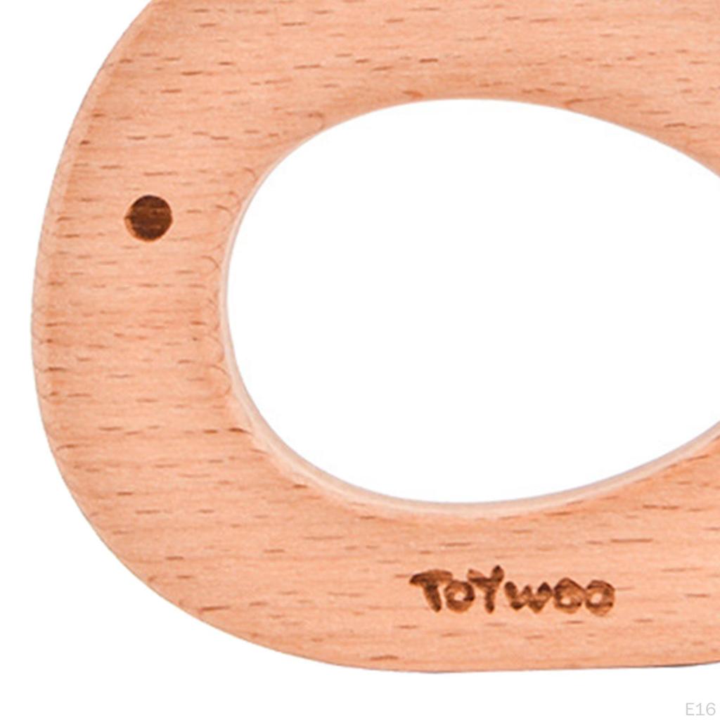 Baby Beech Teething Toys Rings Cute Whale Elephant Animal Puzzle Chew Toy