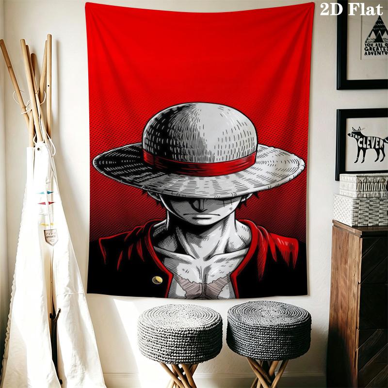 Luffy D Wall Tapestry Aesthetic Wall Hanging Printed Fabric Blanket Decorative Tapestries For Bedroom Living Room Home Decor