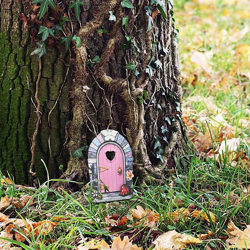 Ξύλινη Πόρτα Νεράιδας Μίνι Πόρτα Ξωτικού Πόρτα Νεράιδας Τέχνη Κήπου Νεράιδων Πόρτες Κήπου Μινιατούρες Διακοσμητικά Για Σπίτι Νεράιδας Δέντρο Εσωτερικού ή Εξωτερικού Χώρου