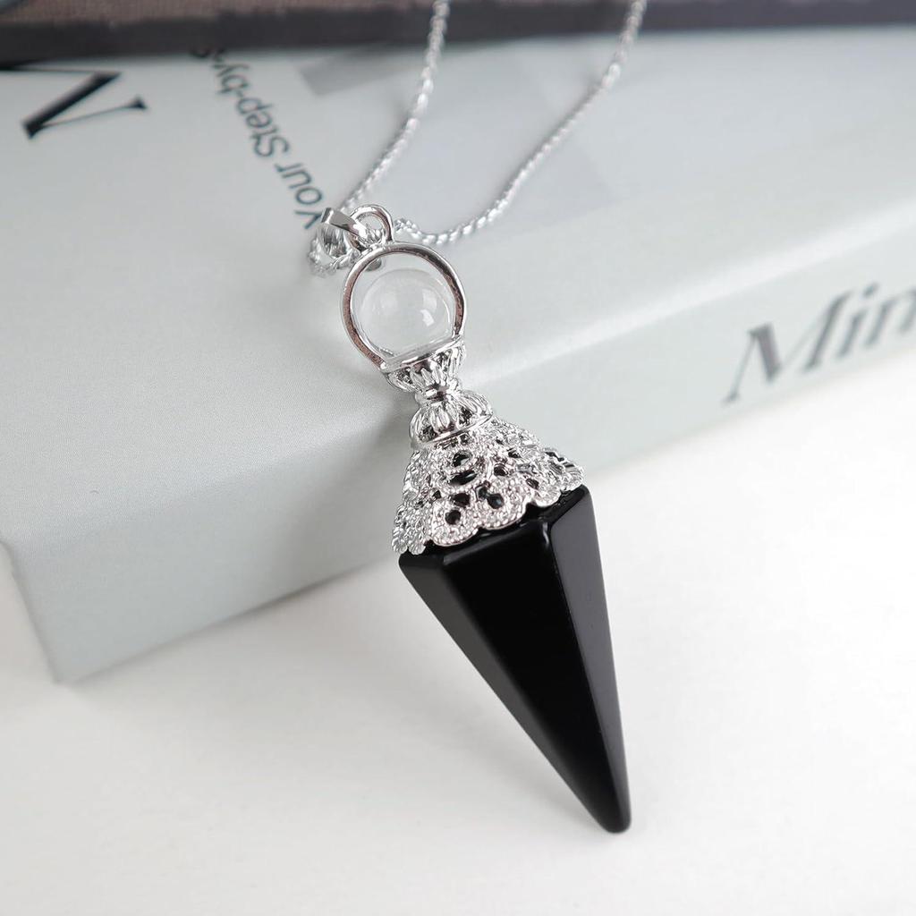 Retro European & American Crystal Hexagonal Pendulum Pendant