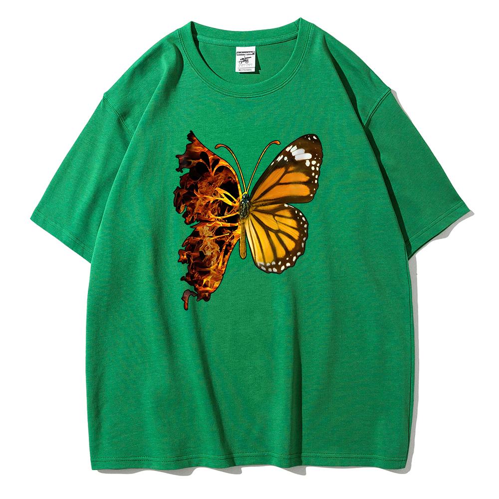 My Heart Is Burning Like This Cotton Woman T-Shirts Sport Comfortable T-Shirts All-Match Hipster Tshirt Breathable Summer Tshirt
