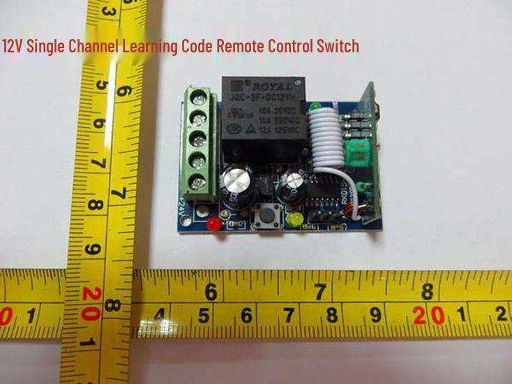 Smart DC12V Remote Control Switch with Interlocking Mode & 2-Button Remote