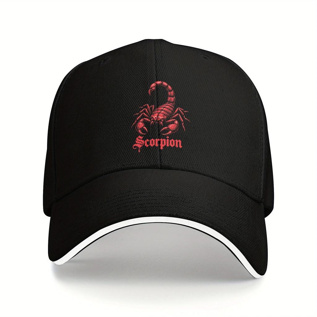 Scorpion Baseball Cap - Black Trucker Hat with Sun Protection, Casual Outdoor Sport Cap for Men and Women, Casual Cap