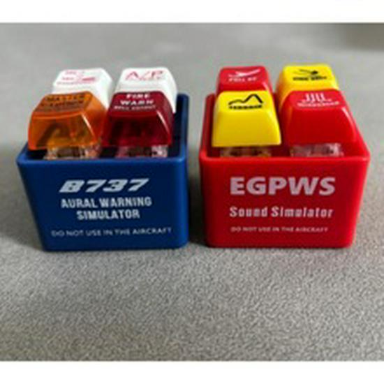 Grenzüberschreitendes EGPWS Flugzeug Notfallwarnung Aufleuchtendes Spielzeug Schlüsselanhänger Anhänger Geschenk