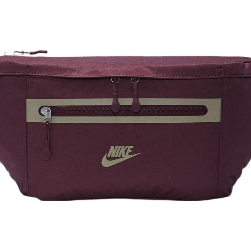 Nike ELEMENTAL Fabric One Shoulder Crossbody Fanny Pack Regular Unisex Night Brown Red/Khaki Casual DN2556-681