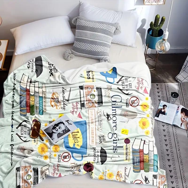 Gilmore Girl Style Plush Flannel Blanket for Sofa Bedding Decoration