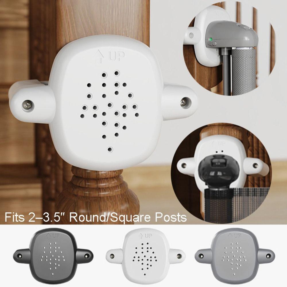 Kit de Montagem de Corrimão de Escada de 2 Peças em ABS Base de Montagem de Corrimão de Porta Compatível com Pilares Redondos/Quadrados de 2-3,5 polegadas