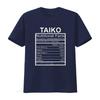 Mens Funny Taiko Nutritional Facts Practice Drummers T Shirt Black Small vintage Washed homme streetwear designer clothes