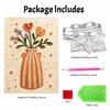 Perlenmalerei Kunst Handgemachte Orangefarbene Vase Herzblumen Strauß Perlenwanddekoration DIY Perlendekoration Malerei