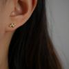 Mini Bow S925 Sterling Silver Zircon Stud Earrings