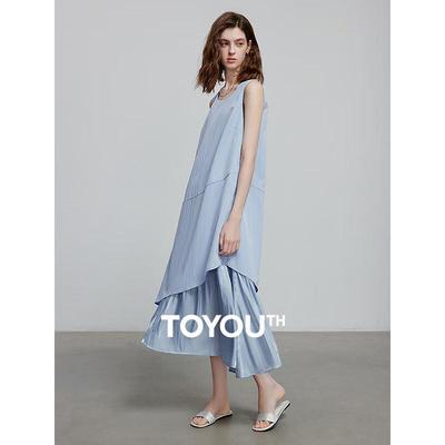 Chuyu Damen 2025 Sommer Resort-Stil Gespleißtes Westenkleid