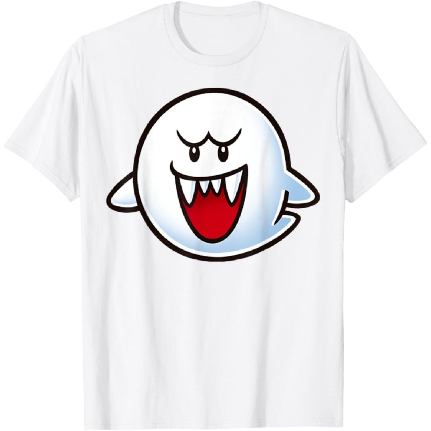 Nintendo Super Mario Boo Face Graphic T-Shirt T-Shirt XXXXXL белый