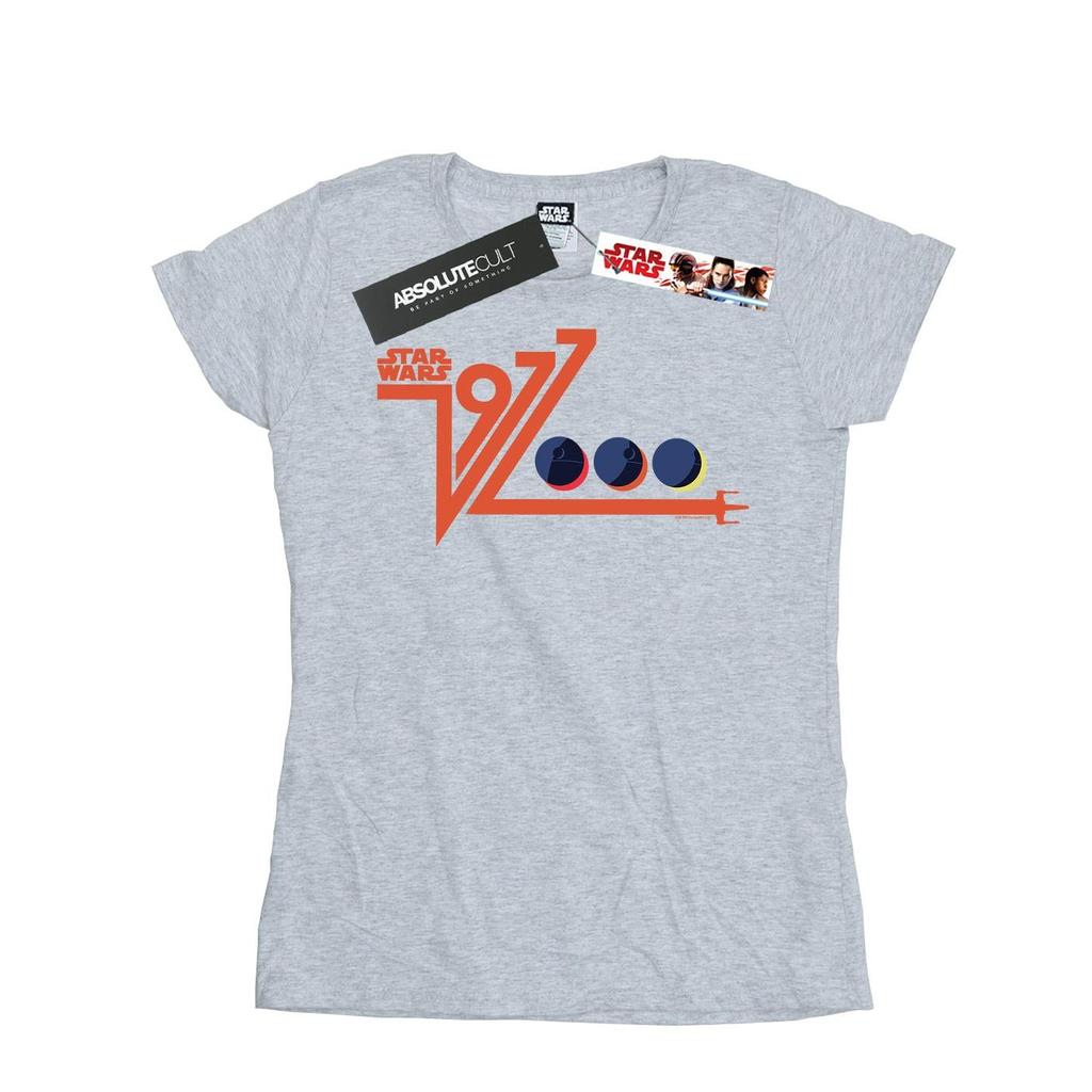 Star Wars Womens/Ladies Retro 1977 Death Star Cotton T-Shirt