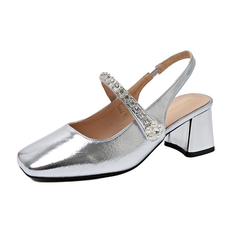 Wear soft-soled women's bag head sandals, new summer models, not tired feet, thick heels, empty and versatile, Mary Jane Xiaoxiangfeng shoes