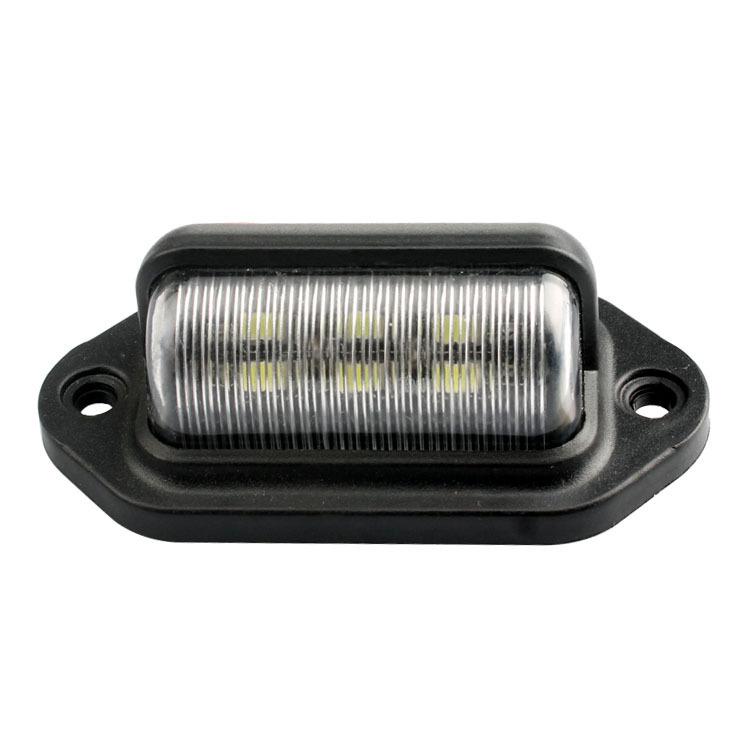 2PCS 6 LED Car License Number Plate Light For SUV Truck Trailer Van Tag Step Lamp White Bulbs Car Products License Plate Lights