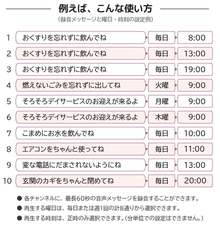 Gunma Denki Announcement and Notification Machine Unit Records Your or Voice and Calls It's Time! (Main Only) MC-U01 Child's Grandchild's