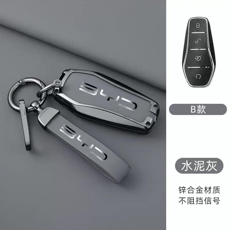 Zinc Alloy Car Key Case, Suitable For Byd Atto 3 Han Ev Dolphin Lied Tang Dm Qin Plus Song Pro Max Yuan Car Key Protection Case