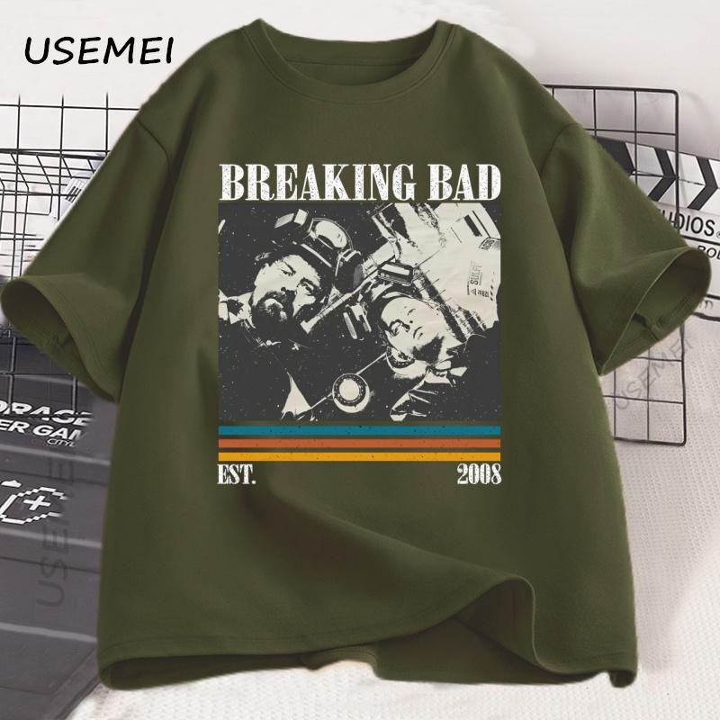 Breaking Bad T Shirt Casual Short Sleeve Vintage TShirt Fashion Tshirt Cotton Loose Oversized Short Sleeve Tshirts Clothes