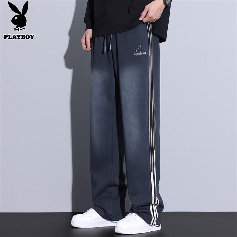 PLAYBOY Men's Loose Fit Straight Leg Casual Pants